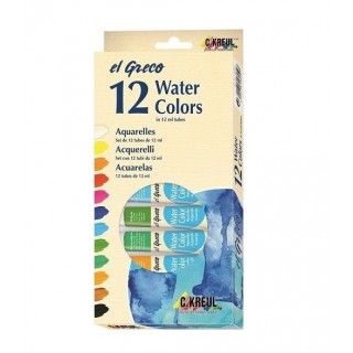 AGUARELAS CONJUNTO 12 TUBOS 12ML